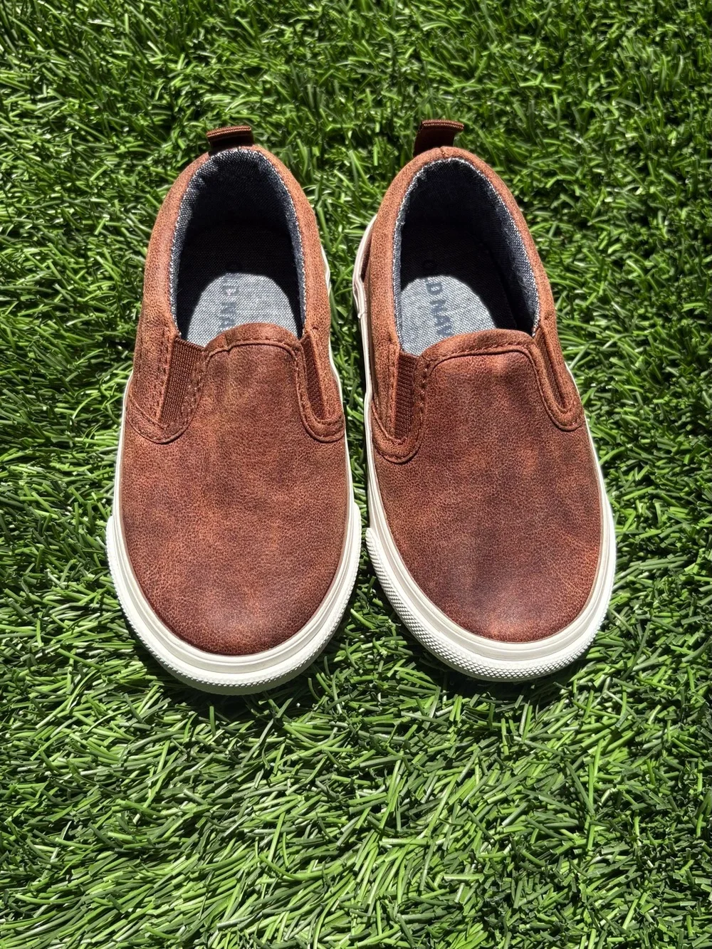 Old Navy Brown Slip-On Toddler Shoes with White Sole